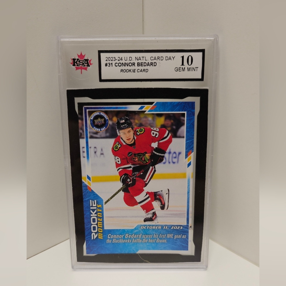 Rookie Moments Hockey Card - Red and Blue